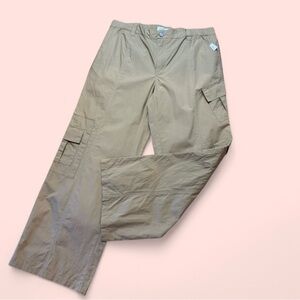 PacSun Low Rise Wide Leg Puddle Pants in Khaki Tan